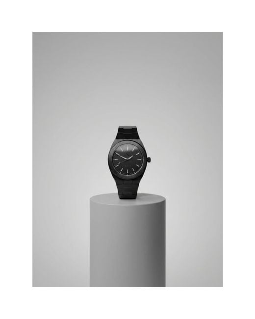 NCMPRBL Black Elevate Link Phantom Swiss Quartz Bracelet Watch, 42Mm for men