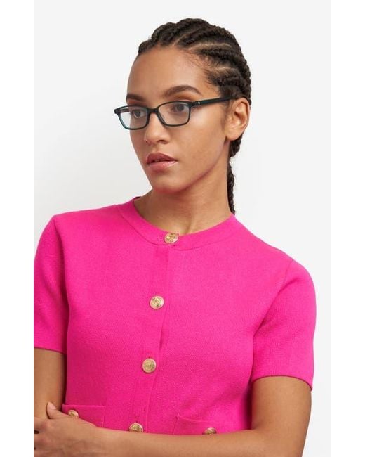 Kate Spade Black Agnessa 49Mm Rectangular Reading Glasses