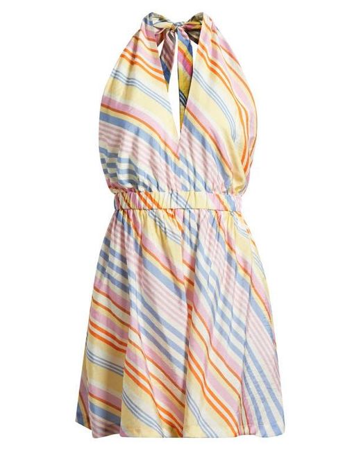 FRNCH Red Absato Print Halter Romper