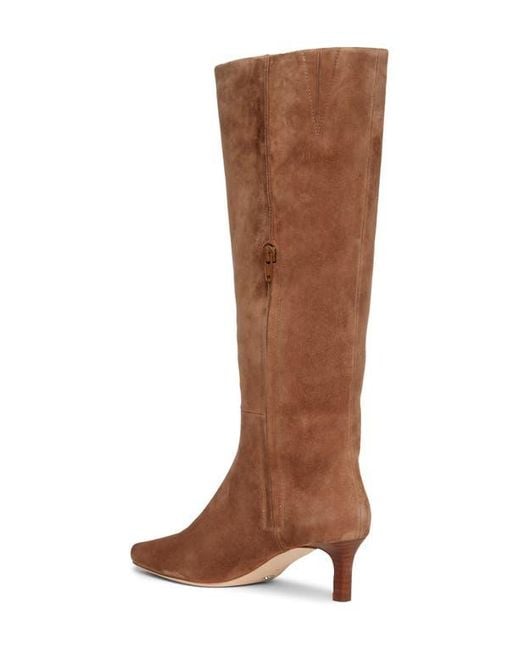PAIGE Brown Ansley Kitten Heel Knee High Boot