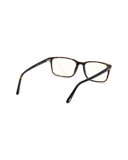 Tom Ford Brown 56Mm Rectangular Light Blocking Optical Glasses for men