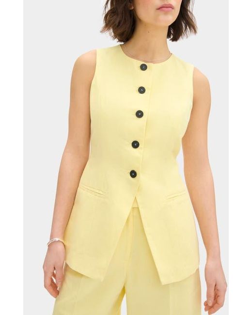 ALIGNE Yellow Leo Collarless Vest