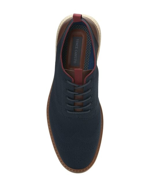 Vince Camuto Blue Staan Knit Oxford Sneaker for men