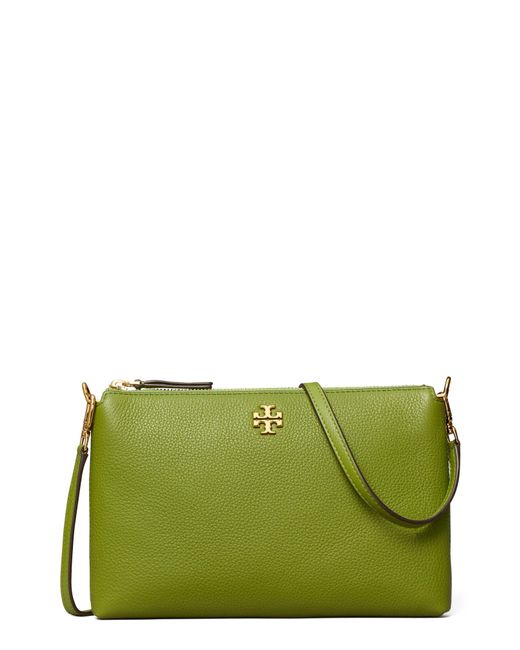 Tory Burch Kira Pebbled Leather Wallet Crossbody Bag in Green Lyst