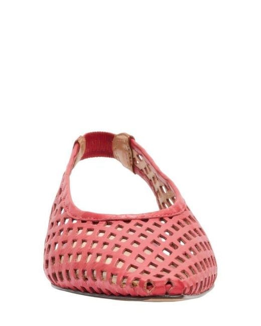 Andre Assous Red Brielle Pointed Toe Slingback Flat