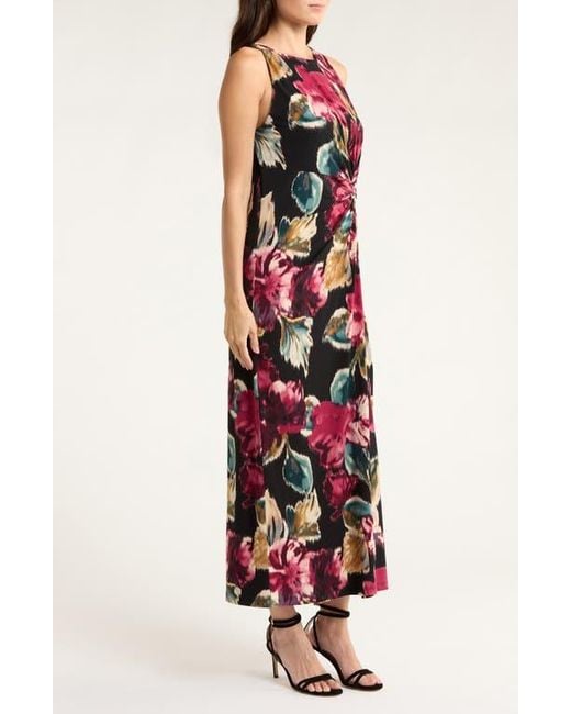 Tommy Bahama Red Jasmina Jewel Bloom Sleeveless Maxi Dress
