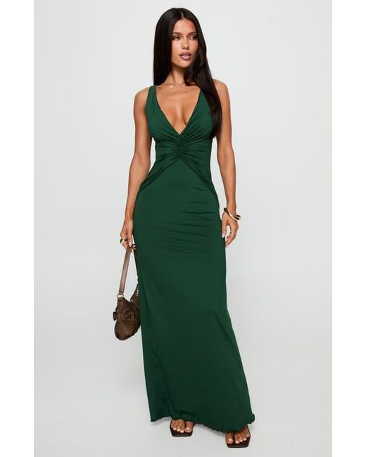 Princess Polly Women's Green Frederica Plunge Neck Maxi Dress -  www.laplaya.ma
