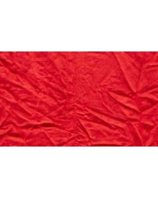Jason Wu Red V-Neck Crushed Satin Minidress