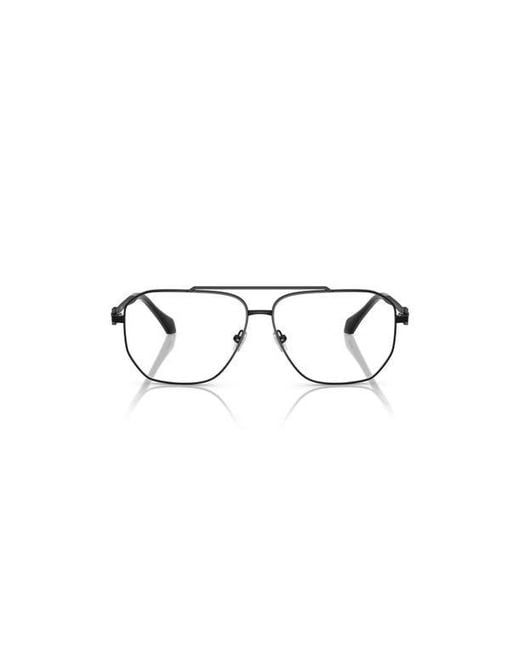 Versace Black 59Mm Square Optical Glasses for men