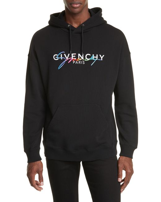 Givenchy Black Signature Hoodie for men