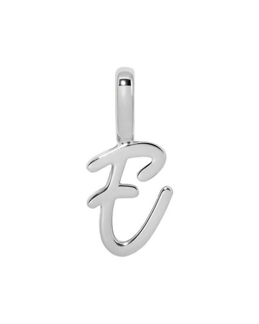 MADE BY MARY White Script Initial Charm