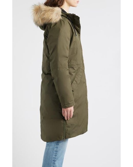 Helly Hansen Green Vega Waterproof Insulated Parka With Faux Fur Trim