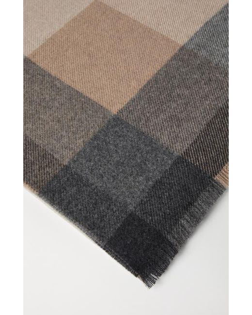 Brunello Cucinelli Gray Wool And Cashmere Scarf for men