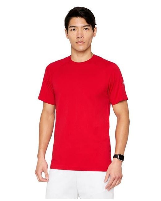 Fabletics Red The Training Day Tee for men