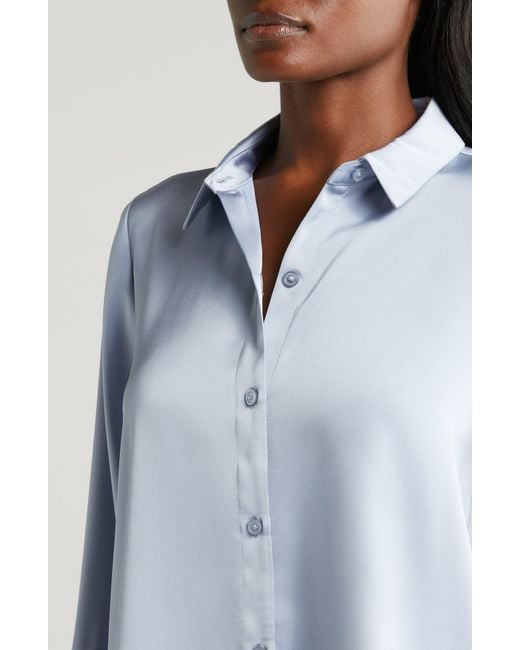 Halogen® Blue Halogen(r) Button-up Shirt