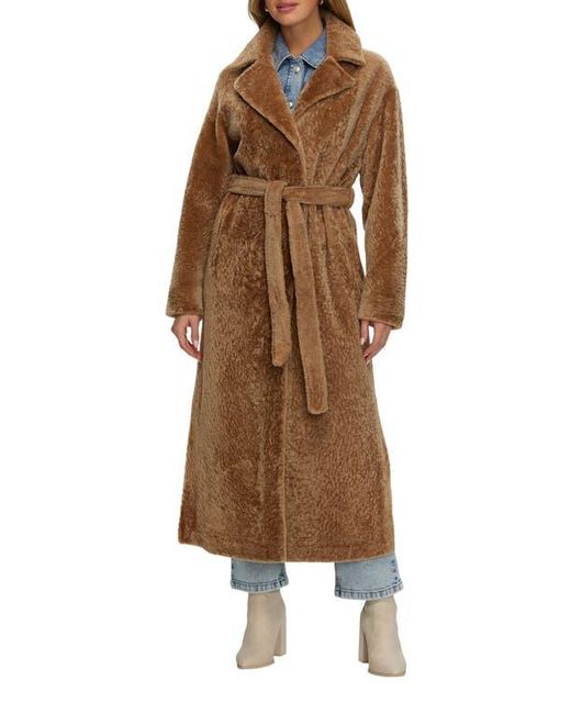 Gorski Reversible Textured Genuine Shearling Coat With Side Slits, Belt ...