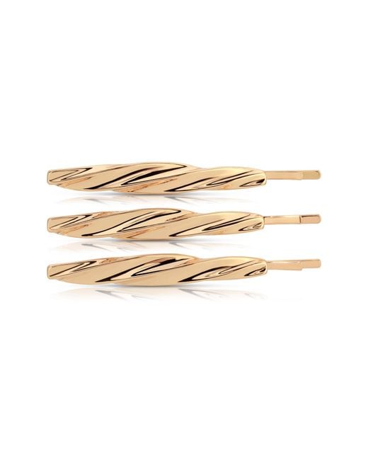 Ettika Natural 3-Pack Twisted Barrettes