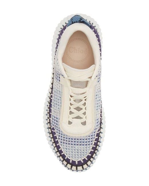 Chloé White Nama Platform Sneaker