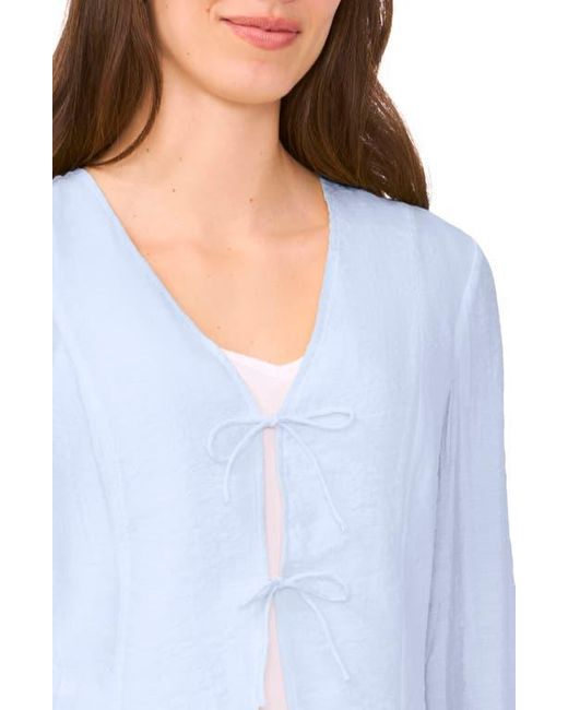 Halogen® Blue Tie Front Top