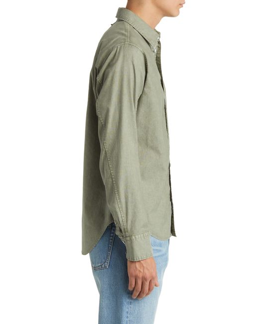 Rag & Bone Green Fit 2 Solid Cotton Button-up Shirt for men
