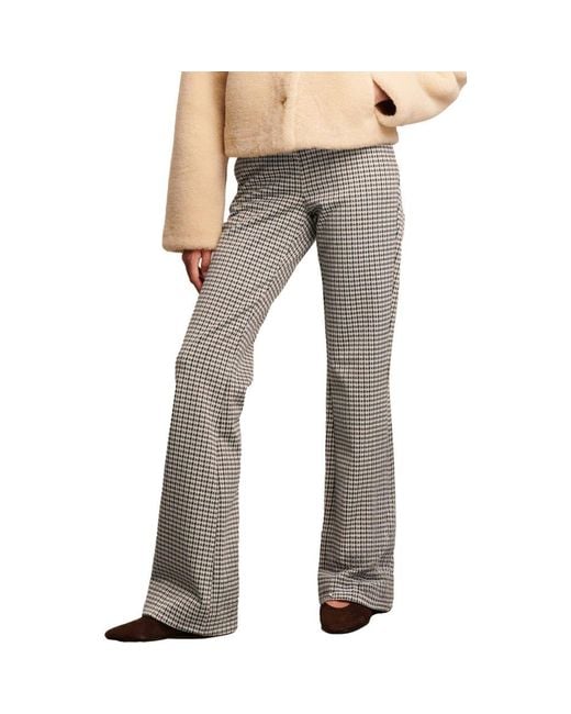 Next Gray Houndstooth Check Bootcut Pants