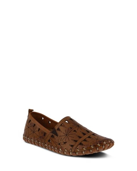 Spring Step Brown Fusaro Flat