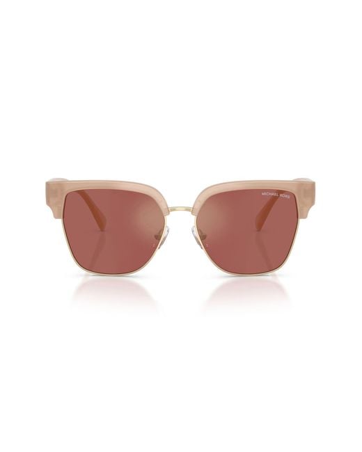 Michael Kors Pink St. Eustatius 56Mm Square Sunglasses