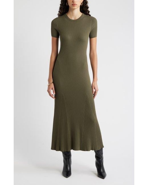 Nordstrom Women's Green Rib Knit Dress - bombsquadbeer.co.uk