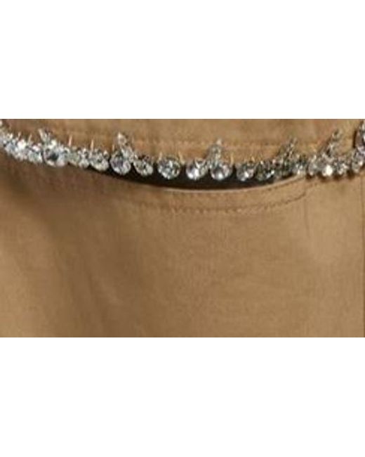 Area Natural Crystal Trim Slit Cargo Pants