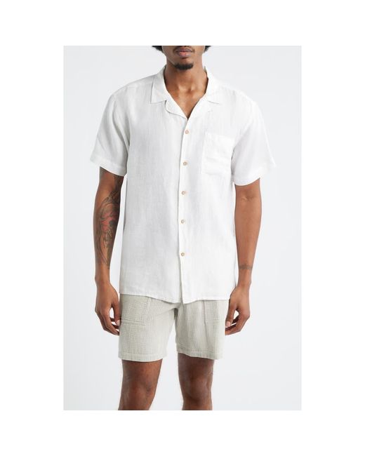Boardies White Solid Camp Shirt for men