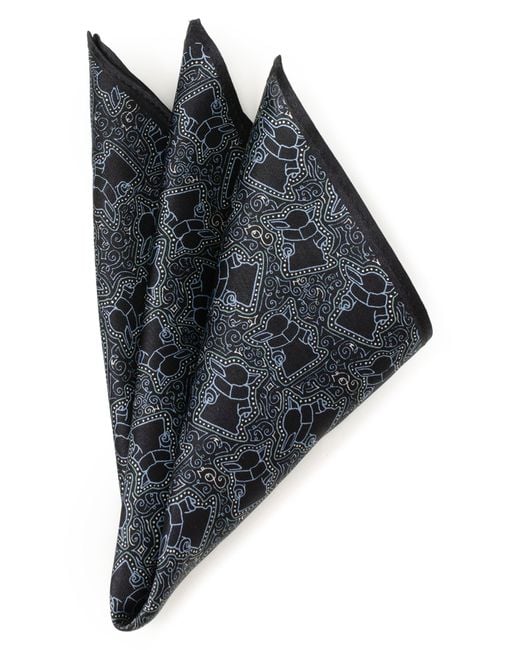 Cufflinks Inc. Black Grogu Silk Pocket Square for men