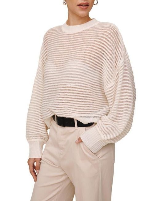 Bella Dahl Natural Metallic Relaxed Crewneck Sweater