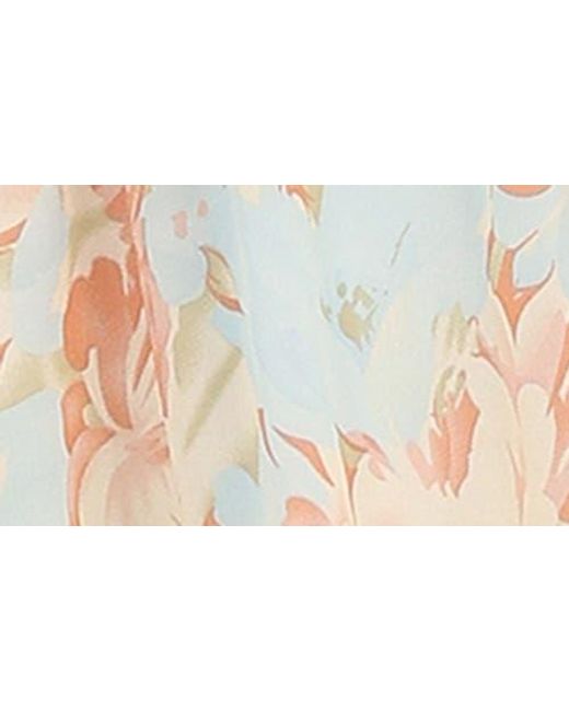 Petal & Pup Metallic Christabel Floral Print Sleeveless Tiered Maxi Dress