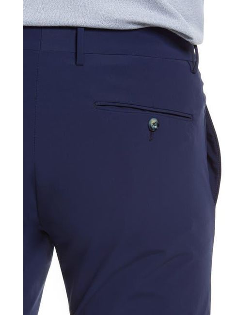 Zanella Blue Active Stretch Flat Front Pants for men