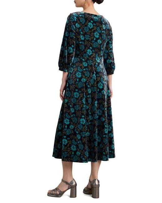 Seasalt Cornwall Oak Cottage Velvet Midi Dress in Green Lyst