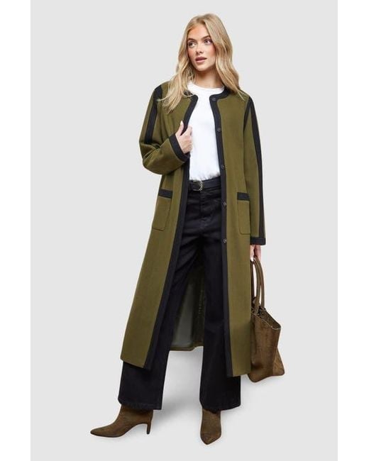 Oasis Black Tipped Coat