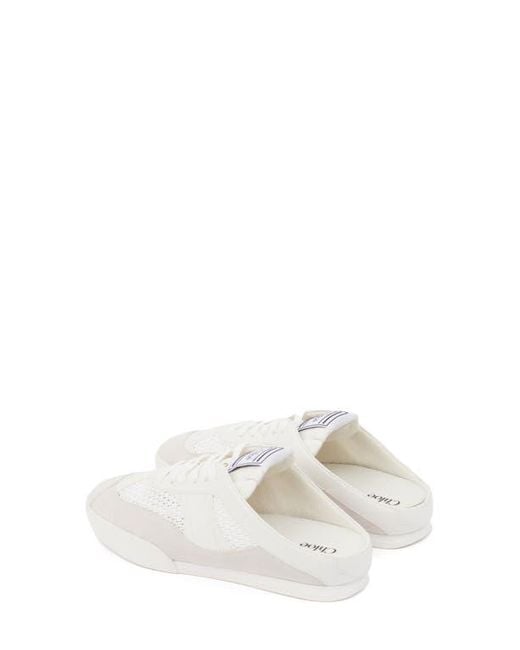 Chloé White Kick Mule Sneaker