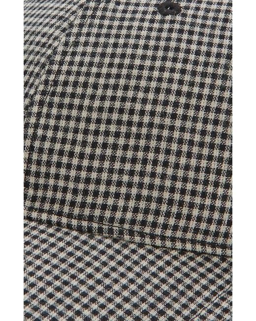Rag & Bone Gray Harlow Gingham Baseball Cap