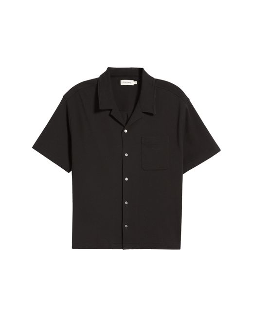 FRAME Black Duo Fold Relaxed Short Sleeve Button-up Shirt for men