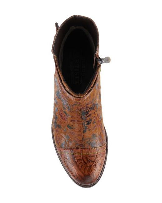 Spring Step Brown Antilles Flower Embossed