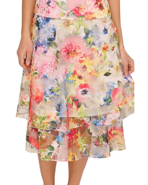 Adrianna Papell Floral Embroidered Midi Sundress