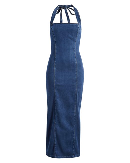 Reformation Blue Evita Denim Dress