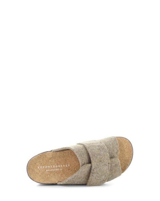ASPORTUGUESAS Gray Clavi Wool Felt Slide Sandal