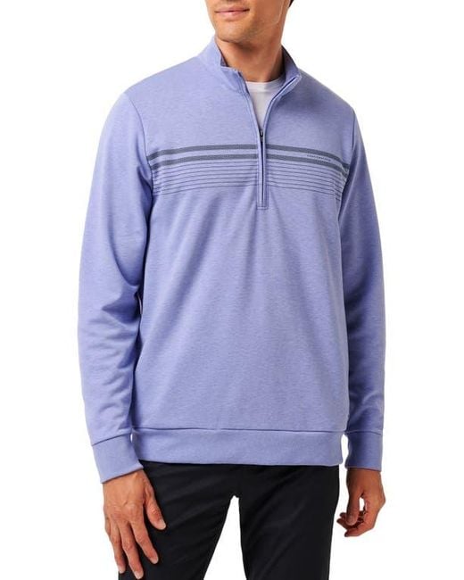 Travis Mathew Blue Moonlighter Half Zip Pullover for men