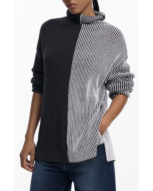 Desigual Gray Turtleneck Sweater
