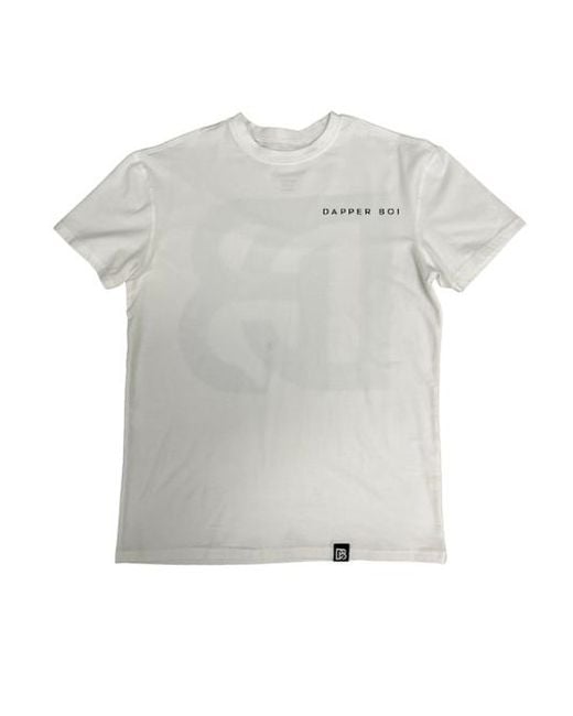 Dapper Boi White Db Drop Shoulder Tee