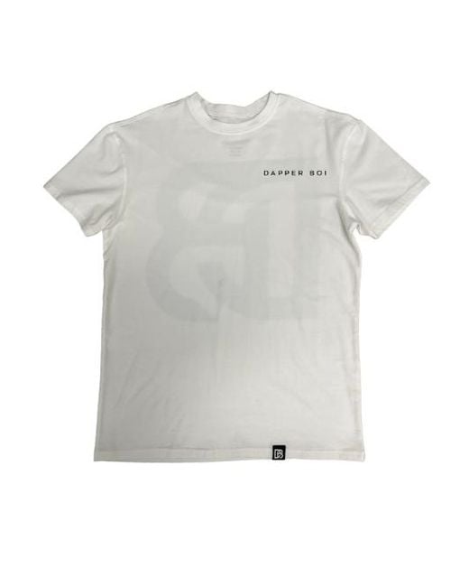 Dapper Boi White Db Drop Shoulder Tee