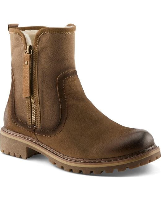 Spring Step Brown Jovany Faux Fur Lined Boot