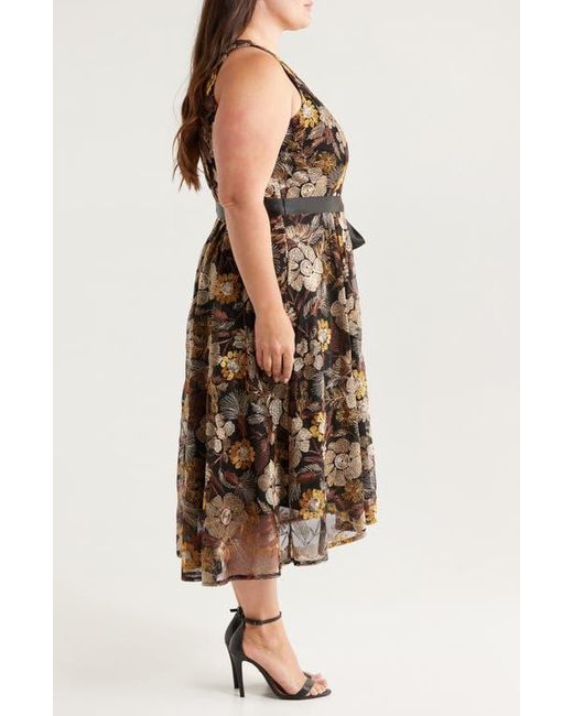 tahari embroidered dress Elie Tahari - Embroidered Maxi Dress