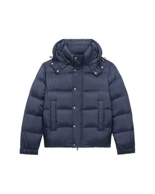 Theory Blue Marquez Puffer Jacket With Removable Hood for men